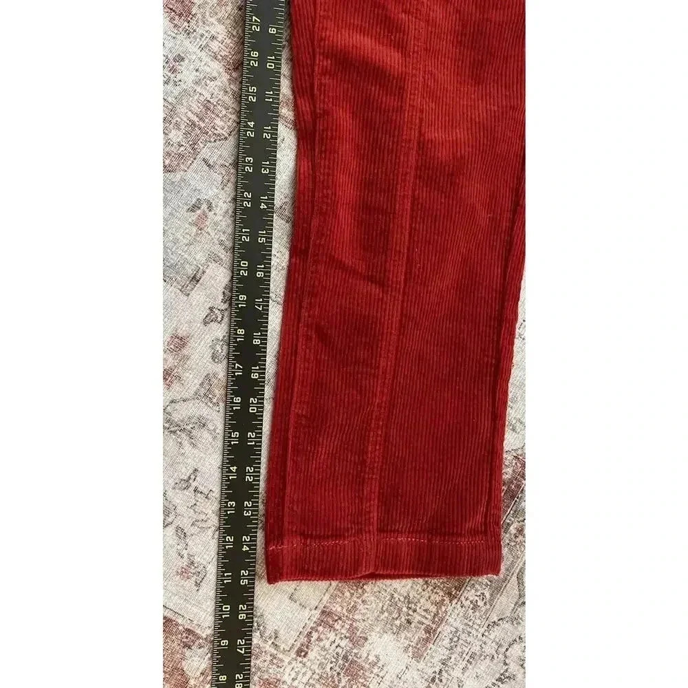 Judy Blue Ankle Straight Corduroy High Waist Pants Womens Size 27 Rust Red NWT - Picture 9 of 13